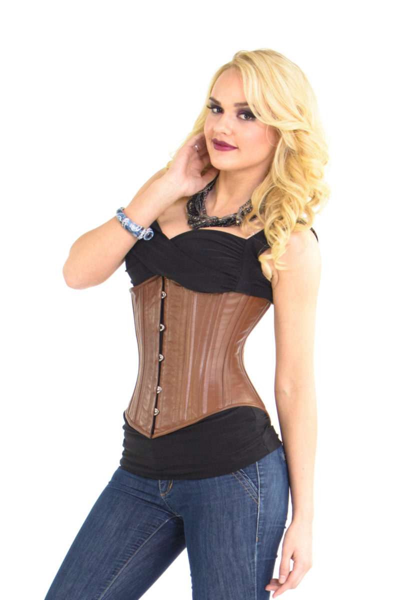 Dita Brown Leather Corset