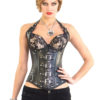 Shane Cupless Black Leather Corset