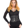 Black Leather Corset with Studs