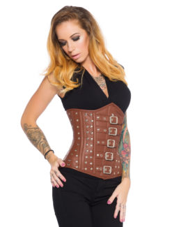 Brown Leather Corset