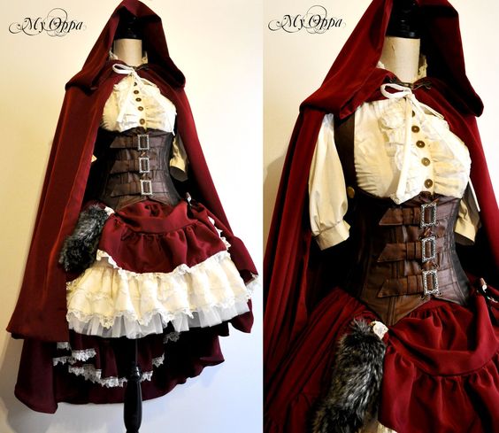 Sexy Little Red Riding Hood Costume with Corset