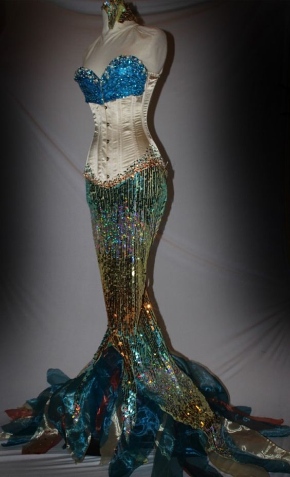 Sexy Mermaid Corset Costume for Halloween