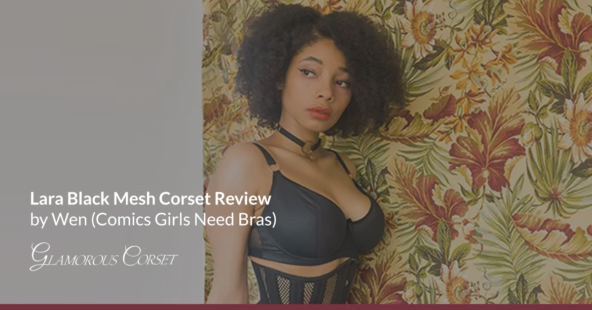 Lara Black Mesh Corset Review by Wen (Comics Girls Need Bras)